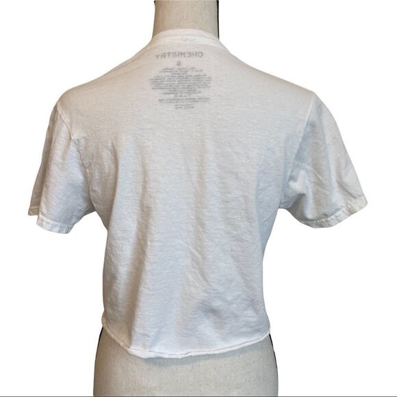 Chemistry Corvette Cropped T-Shirt, White with Multi Color Graphic - Small - Picture 7 of 7
